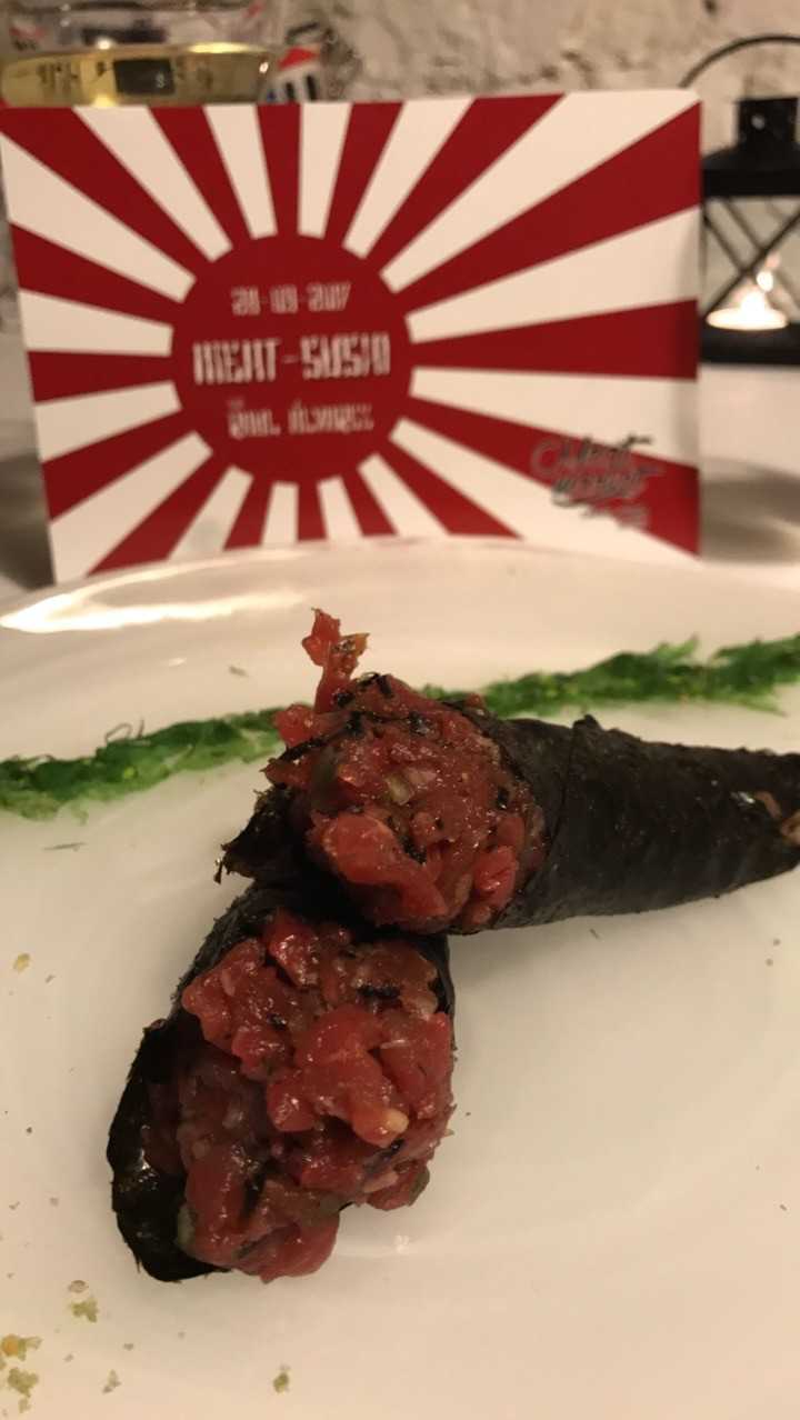 temaki de steak tartar