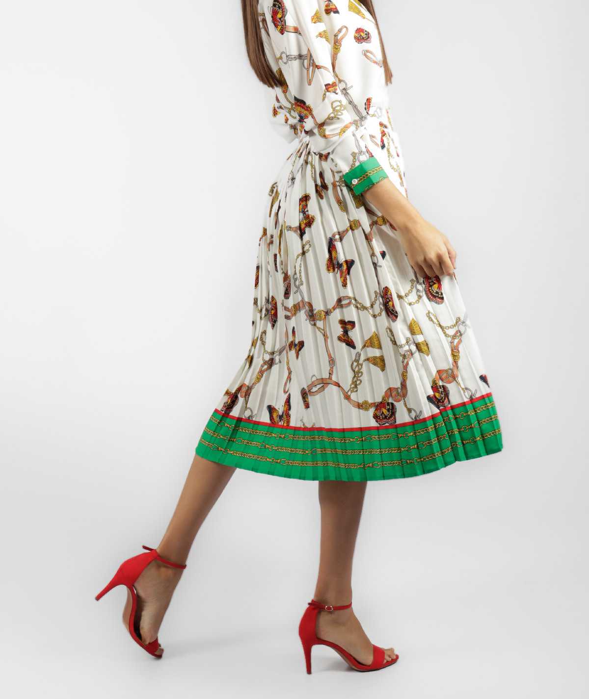 falda midi estampada